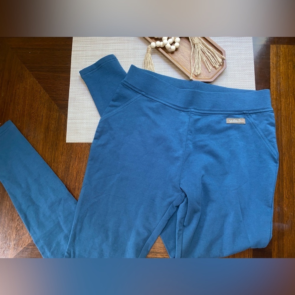 Matilda Jane Women’s Medium Leggings Blue Stretch Comfortable Casual